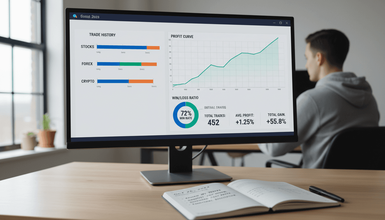 Performance Journaling showing detailed trade analytics and performance metrics