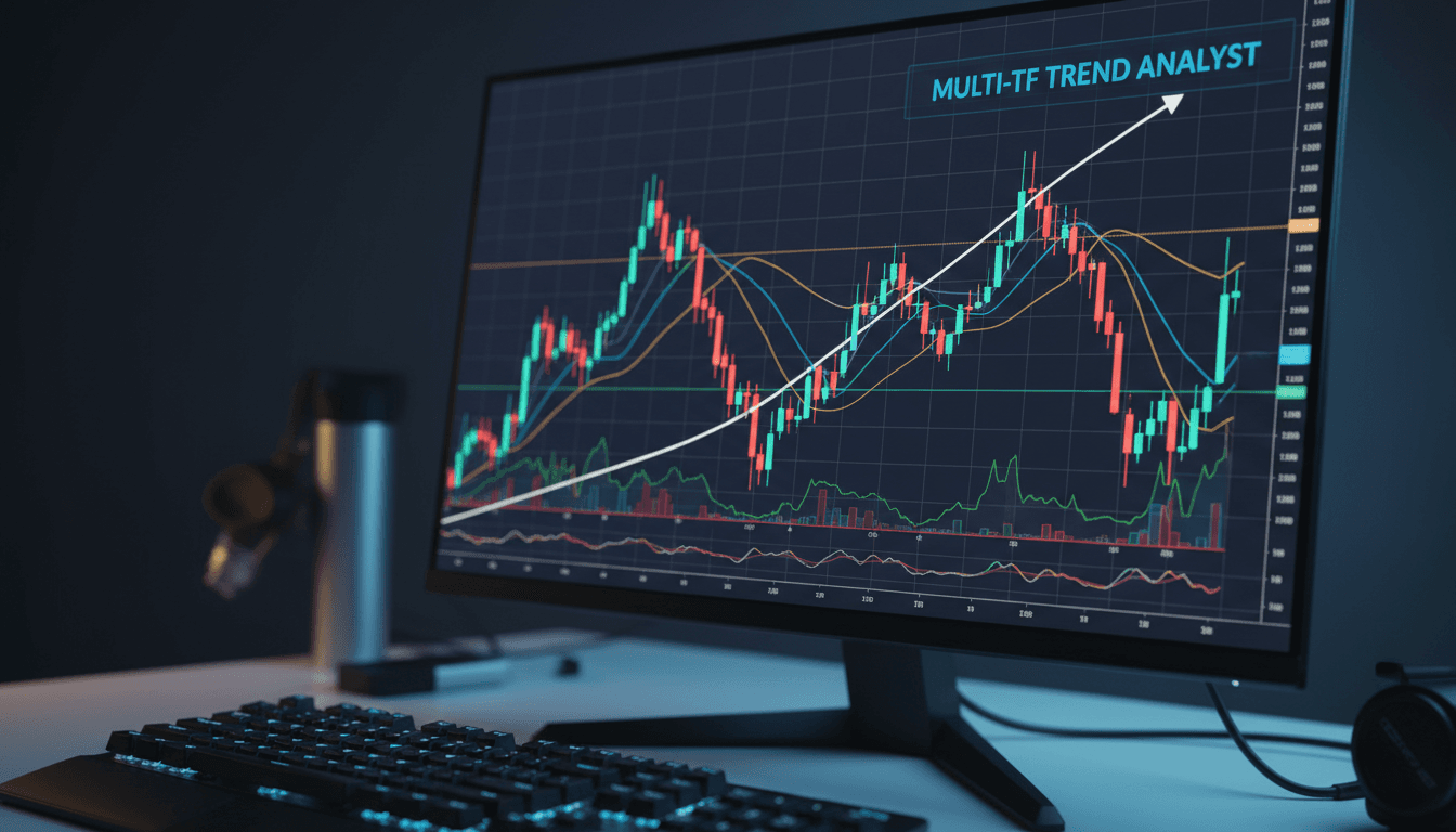 Trend Strength Validation - Multi-timeframe trend confirmation on trading chart